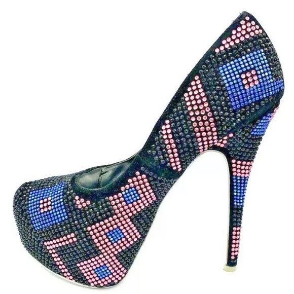 Mascotte Platform Stiletto Heels Multicolour Studs - Picture 6 of 12